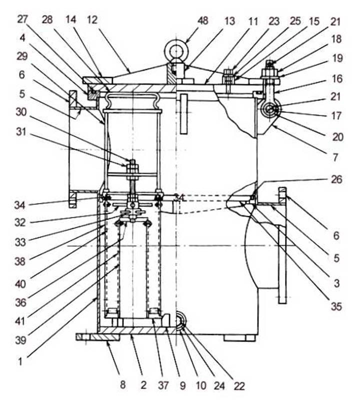 Marine Steel Plate Simplex Oil Strainer