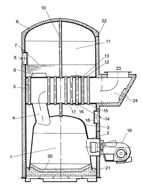 Vertical auxiliary boiler 